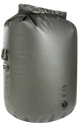Tasmanian Tiger TT Stuffbag 48 WPV Wasserdichter 48 L Packsack mit Roll-Verschluss und Ventil für Kompression für Outdoor, Boote, Wassersport; Steingrau-Oliv
