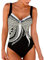 Badeanzug Damen, Bauchweg Badeanzug Damen Swimsuit Badeanzüge Sport Shaping Badeanzüge Damen Push Up Bauchweg Bademode Sommer Mode Sexy Swimsuit Mit Gepolsterten Cups Bademode (A04,XL)