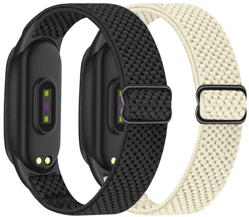BTTNG Correa elástica compatible con Xiaomi Band 7/Xiaomi Band 6/Xiaomi Band 5/Xiaomi Band 4/3 pulsera hombres mujeres, pulseras elásticas ajustables de nylon deportivo de repuesto para