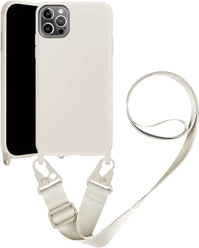 VooDirop Handykette Hülle für iPhone 14 Handyhülle mit Band Abnehmbar Nylon Lanyard Stoßfest Silikonhülle Handyhülle mit Verstellbarer Kordel zum Umhängen Schutzhülle
