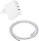 140W USB C Ladegerät PD3.1, KFD GaN 3-Port Netzteil für MacBook Pro 18,4 M3 M4 M2 Air Microsoft Surface Laptop 7 11 10 9 Samsung Galaxy DJI Drohnen Notebook Tablet HP OMEN AI PC 28V5A Schnellladegerät