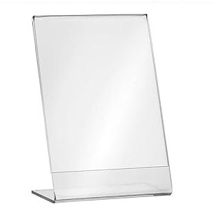 Sellon24 L Ständer Hochformat A3 A4 A5 A6 Aufsteller Prospektständer Flyer Acrylglas (LA5 Hochformat)