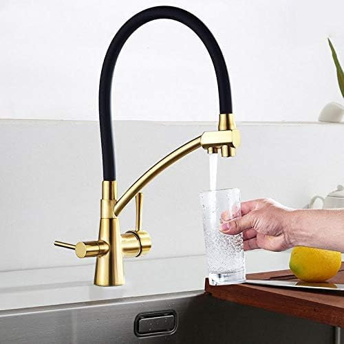 Gesunde Gefilterte Blei Waschbecken Wasserhahn Doppel Auslass 360 Drehbar mit Gefilterten Wasserhähnen, LVFXQRXO