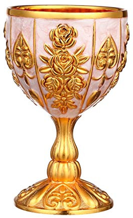 ABOOFAN 6 Piezas Copa de vino europea de alta vino de serpiente cáliz copa de oro taza para beber cáliz martini copa de vino de colección copa de vino de estilo retro de zinc