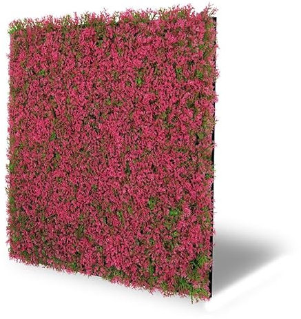 JANGAL Modular Wall Flora Paneel (52 x 52 cm), Modulares Wandpaneel, mit recyceltem PET-Filz, zum Kleben oder Schrauben, Wandverkleidung, Wand Deko, Florawand (Pink Design Grass)