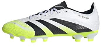 adidas Predator League Multi Ground Football Boots, Botas de fútbol Unisex Adulto, FTWR White/Core Black/Lucid Lemon, 43 1/3 EU