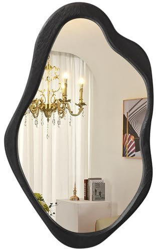 Unregelmäßiger Wandspiegel, klein, asymmetrisch, Wandspiegel für Spiegel, dekorativ, Wandmontage, modern, einzigartig, organisch, für Wanddekoration, Wohnzimmer, Badezimmer, Schlafzimmer