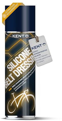 KENT BIKE Silicone Belt Dressing – Schmier- & Pflegemittel für Fahrrad- und E-Bike-Riemenantriebe – Schutz vor Austrocknung & Rissbildung – Reduziert Quietschgeräusche – Praktische Spraydose
