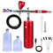 Kit de aerógrafo de 32 PSI con compresor, compresor de aerógrafo inalámbrico recargable con punta de 0,3 mm para barbería, decoración de uñas, decoración de pasteles, maquillaje, pintura de modelos