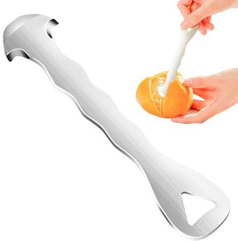 Peeler de naranja de acero inoxidable, pelador de naranja de acero inoxidable,Cortador de corteza de cítricos - Cortador manual de pelado de limón, gadget de movimiento de peeling de pomelo portátil