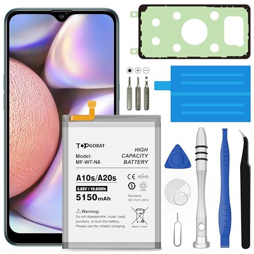 TGOBAT Replacement for Samsung Galaxy A21S Battery,5150mAh High Capacity Compatible with Samsung Galaxy A21S Model (A21s SM-A217F A12 SM-A125F SM-A125M) with Tool Kits,EB-BA217ABY