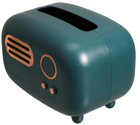 Happyyami Caja De Pañuelos Retro Hogar Contenedor De Almacenamiento Verde Servilletero De Pared para Sala Cocina