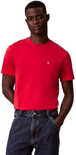 Calvin Klein Herren SS Classic Monogram Tee LV04RD254G Tees, RED (Adrenaline Rush), XL, Rot (Adrenaline Rush), XL