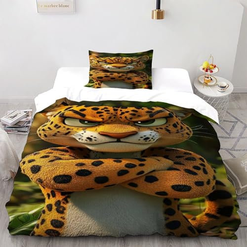 SOJFGSNAJ 7808928abc1f2e64e2cd473fafe0de3d Bettbezug Cartoon-Tiere Mädchen Mikrofaser Bettwäsche Bettwäsche Aus Microfaser Mit Reißverschluss Und 1 Kissenbezug Single（135x200cm）