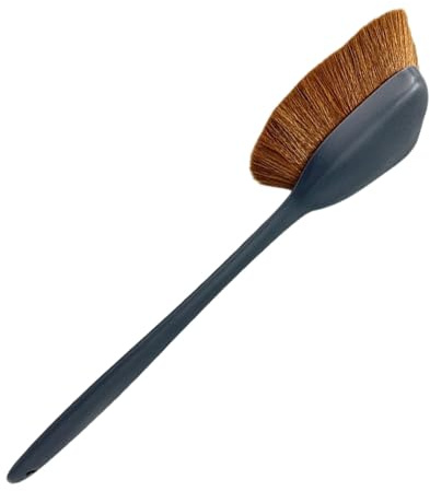 Lotion Applicator, Back Brush, Body Tool, Long Handle Wand, Reusable Nylon Head, Lightweight ABS Material, 12.99x2.04 inches, for Liquid Bronzing Foundation Contouring Makeup Use