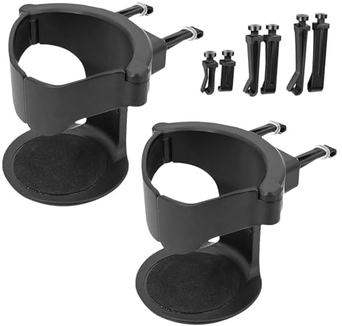 2 Pcs Car Cup Holder, Air Vent Drink Holder for Car, Universal Adjustable Cars Drink Holders for Water, Expander Cup Holders for Cars With 3 Pairs Ventile Clips, C-ar Coffee Cups Hold-er for Bottle