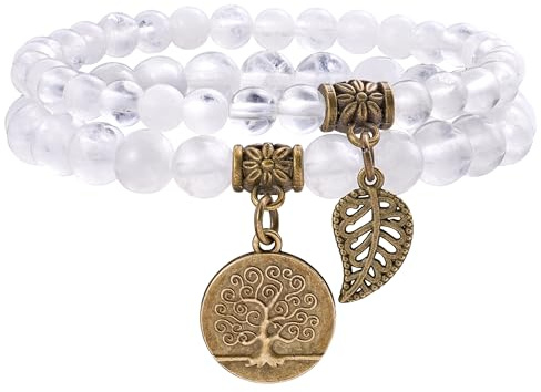 Farfume Chakra Armband Echte Steine, Echte Steine-Edelsteine Armband fur Damen
