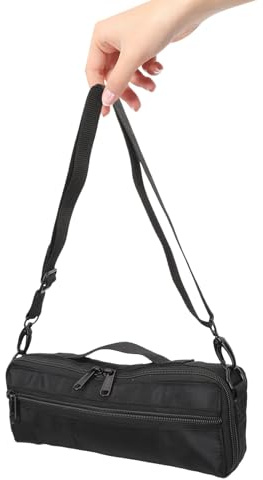 Praktische Piccolo Tasche Weihnachten Event mit Reißverschluss, Leichte | Schwarzes Plüsch Canvas, Weiche Innenpolsterung, Wasserabweisend, für Unterricht und Bühne, 1 Stück