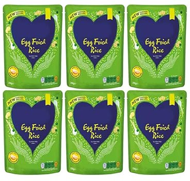 Microwave Egg Fried Rice, Gluten Free, Vegetarian, 250g, Pack of 6