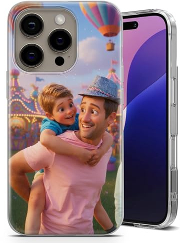 EMIT PRINT Personalised Photo to 3D Cartoon Phone Case for iPhone SE 2020 / SE 2022 with Flexible TPU Silicone Cover and One Image Layout Design