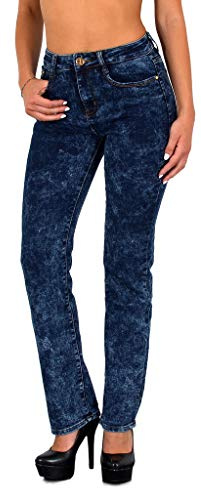 ESRA Jeans Damen Straight High Waist Stretch Jeanshose G200