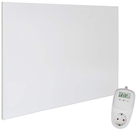 VIESTA® Infrarot Wandheizung mit Thermostat [INKL. TH10 THERMOSTAT] – Infrarotheizung Wandmontage Heizkörper – Carbon Crystal Infrarotheizung – Paneel Badezimmer geeignet – (Modell H1200-1200W)
