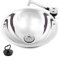 Évier rond en acier inoxydable pour caravane, camping-car, 260 mm, profondeur 130 mm, avec bonde et robinet 12 V