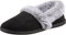 Skechers Cozy Campfire - Team Toasty Flache Hausschuhe Damen, Schwarz (Black Microfiber Suede/Faux Fur Line Blk), 41 EU