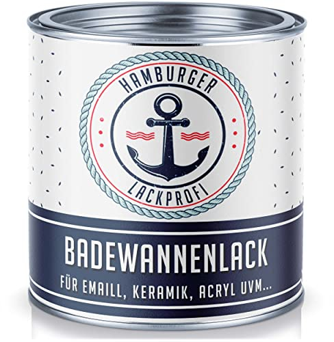 Badewannenlack GLÄNZEND Singalweiß RAL 9003 Weiß Badewannenbeschichtung Emaille Farbe // Hamburger Lack-Profi (10 L)