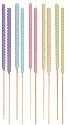 Hussala Narbonne Gartenfackel in 10er Sets, 50 Wachsfackeln mit 5 Farben