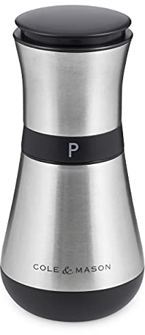 Cole & Mason H321914 Henley Moulin a Poivre | Precision+ Inverta/Mouture Réglable | Acier Inoxydable | 135mm | Comprend 1 x Moulin | Garantie à Vie Du Mécanisme