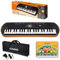 Kit Tastiera Casio SA76 (Fondo Arancione) con Alimentatore, Borsa CASIO Originale con la quale Trasportare il tuo Fantastico Strumento e E-book Suona la Tastiera
