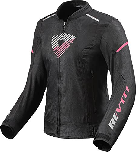 Revit Sprint H2O Damen Motorrad Textiljacke, schwarz/pink, 38