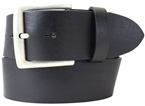 Jeansgürtel aus Vollrindleder 5 cm | Leder-Gürtel für Damen Herren 50mm | Breiter Ledergürtel aus echtem Leder