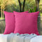 JOTOM Leinenoptik wasserdichte Kissenbezug, Einfarbig Kissenhülle Dekorative Sofakissen Kissenbezüge für Sofa Zimmer Balkon Terrasse Patio Garten Outdoor Außen Deko 45X45cm 2 Pack (Rouge Rosa)