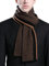 WANYING Herbst Winter 6% Wolle Herrenschal Gestrickter Schal Strickschal Wolleschal für Herren Mode Schick Casual Business - Klein Kariert Schwarz & Braun