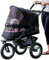 Pet Gear NV Haustier-Kinderwagen für Katzen/Hunde, ohne Reißverschluss, einfache Einhand-Faltung, gelgefüllte Reifen, Plüschpolster und Wetterabdeckung, 3 Farben