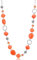 Bulinlin Silber Perplen Lang Kette für Damen Boho Statement Chain Halskette Modeschmuck Geburtstagsgeschenke für Frauen（Dark light orange）