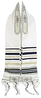 Tallit Gebetsschal Jerusalem Messianisch Christlicher Tallit Messianic Tallits Gebet Schal Covenant Messianic Tallit Gebetsschal jüdisch christlich tallits mit hebräischem Schriftzug (Schwarz)