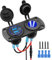 Toma mechero 12v Cargador USB Coche Coche Panel de Enchufes Doble Cargador USB QC 3.0 para Coche, Marina, Barco, Camión (Type A)