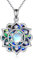 YAFEINI Lotus Halskette 925 Sterling Silber Mondstein Anhänger Halskette Abalone Shell Yoga Lotus Schmuck für Frauen