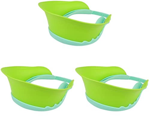FRCOLOR 3pezzi Cappello Da Regolabile Per Protezione Orecchie e Occhi Silicone Morbido Adatto Per Bagni e Tagli Di Verde