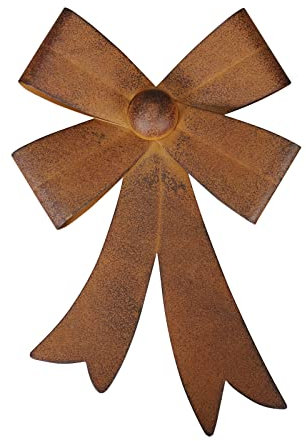 Storm's Gartenzaubereien Edelrost Deko - Schleife Wandschmuck Metall zum Hängen 25cm als Türdekoration