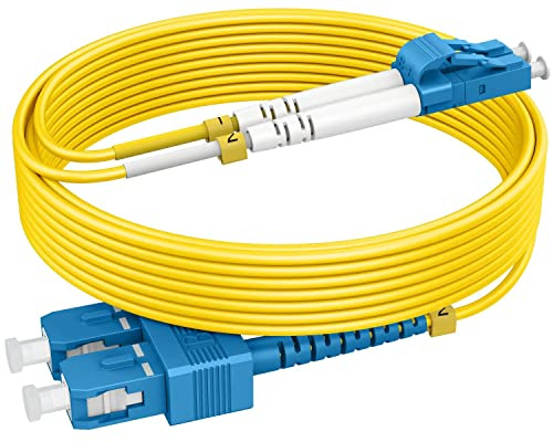 OS2 SC to LC Single Mode Fiber Patch Cables, LSZH,3ft/1m
