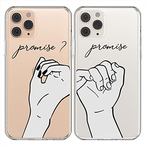 Cavka Matching Phone Case Compatible with iPhone 14 Pro Max 6.7 inch Couple Best Friends Cute Pinky Promise Shockproof Anniversary His Him Boyfriend Girlfriend Hands Free