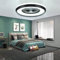 HUMHOLD 24 Bladeless Ceiling Fan with Light, Modern Low Profile Ceiling Fan Smart LED Dimmable Lighting, Enclosed Ceiling Fan Flush Mount Remote & APP Control