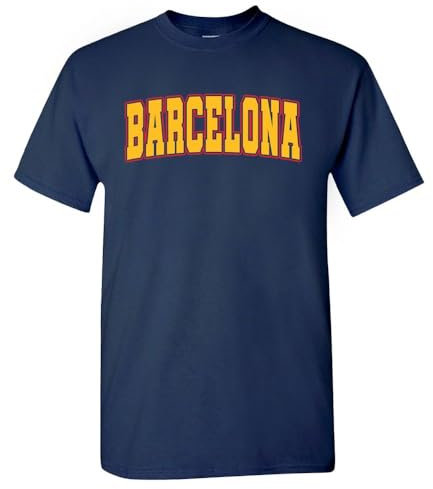 World Soccer Retro Club Men's Fan Apparel, Barcelona - Navy Shirt, Medium