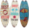 Kisangel 3 Zeichen von Surfbrett aus Holz, hängen an der Wand für Surfbrett, zum Aufhängen an der Wand für Sommerdekoration für Partys zu Hause
