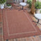 Carpetsale24 In- & Outdoor Teppich Wetterfest 60 x 100 cm Läufer Sisaloptik Rot - Teppich Waschbar, Wasserfest, Pflegeleicht und Flachgewebe - Ideal für Balkon, Garten, Terrasse und als Küchenläufer
