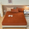 Lanqinglv Flanell Spannbettlaken Bettlaken 180x200 cm bis 25-35 cm Steghöhe Boxspringbett Topper Flauschige Warme Samt Boxspringbett Spannbetttuch Leintuch Cashmere Touch,Karamell Orange